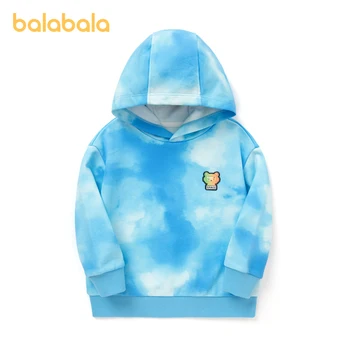 Balabala הפעוט 2023 ילד סוודר אופנה האביב מלא הדפסה מזדמן אופנה ספורט עם הכיפה העליונה.